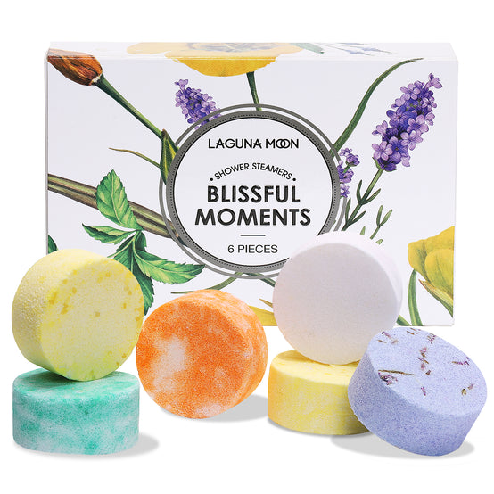 Lagunamoon Aromatherapy Shower Steamers – 6-Piece Natural Scent Variety Pack