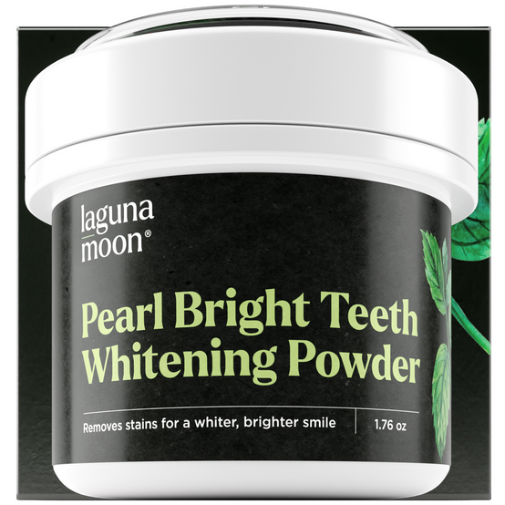 Lagunamoon Teeth Whitening Powder, 50g Bright Pearl Spearmint Flavor