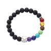Noble 7 Chakra Dog Paw Diffuser Bracelet with one Essential Oil