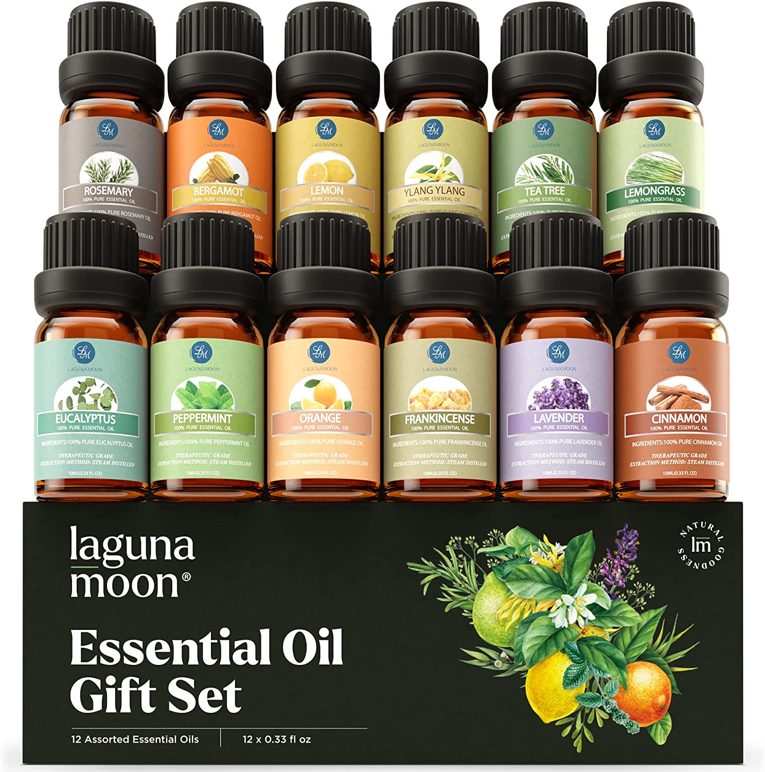 Amazon.com: Lagunamoon Essential Oils Set - 12 Piece Premium