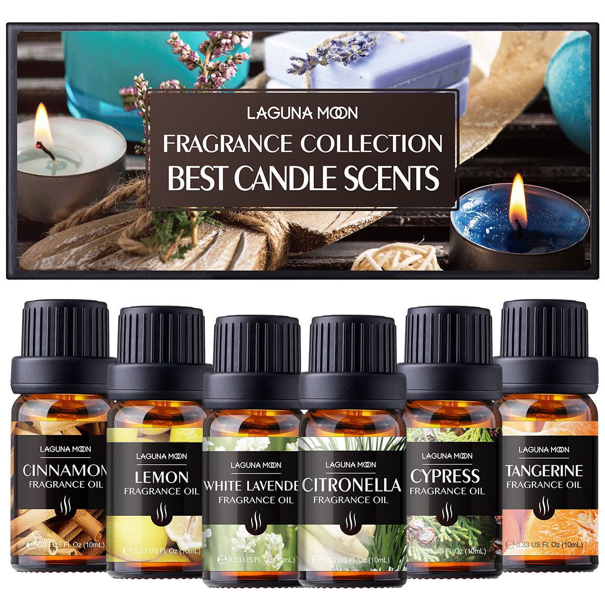 Fragrance Oil Set 6pcs Best Candle Scents – LAGUNAMOON