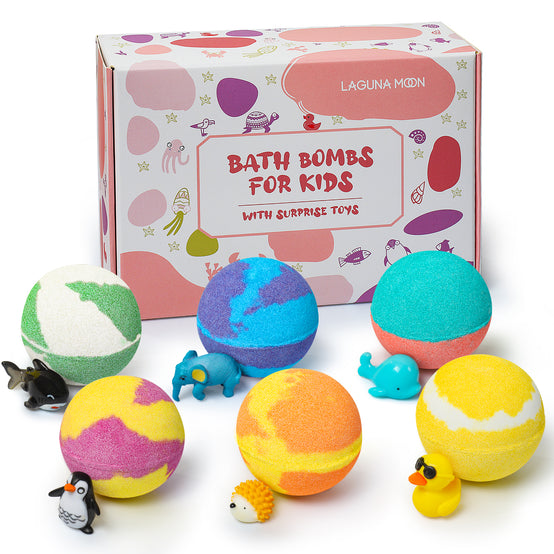 6pc Kids Bath Bombs Collection - Surprise Toy Animals