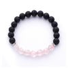 Olive Shaped Pink Crystal Diffuser Bracelet with one Essential Oil