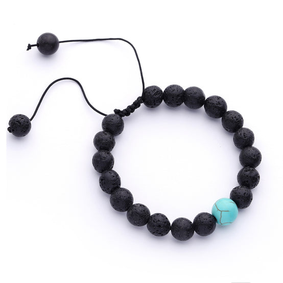 Turquoise Adjustable Core Diffuser Bracelet with one Essential Oil